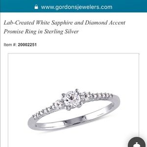 Sterling silver promise ring